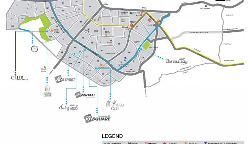 AIPL-Club-Residences-Location-Map